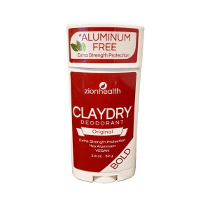 Zion Health Zionhealth Clay Deodorant Original Extra Strength Protection, Bold, 2.8 Oz